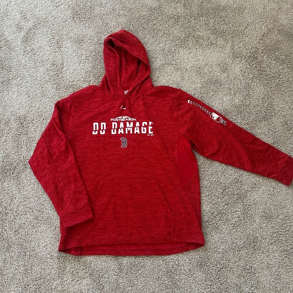 Majestic Other - Boston Red Sox Majestic Hoodie Mens XL Red 2018 World Series Do Damage MLB